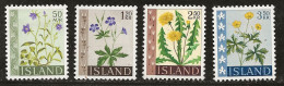 Islande 1960 N° Y&T : 302A à 305 * - Nuovi