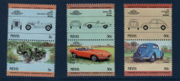 Nevis, YV , Mi 194 à 199, SG 203 à 208, Lagonda, Jaguar, Volkswagen, - Anguilla (1968-...)