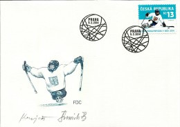 Czech Republic - 2014 - Winter Paralympic Games In Sochi - First Day Cover Signed By Stamp And FDC Designer And Engraver - FDC
