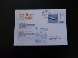 Entier Postal Plusbrief Stationery Taufe Des Airbus A380 Lufthansa 2010 (Frankfurt) - Privé Briefomslagen - Gebruikt