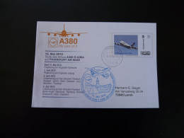 Entier Postal Plusbrief Stationery Taufe Des Airbus A380 Lufthansa 2010 (Karlsruhe) - Privé Briefomslagen - Gebruikt