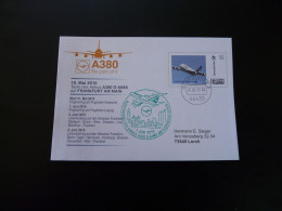 Entier Postal Plusbrief Stationery Taufe Des Airbus A380 Lufthansa 2010 (Leipzig) - Privatumschläge - Gebraucht