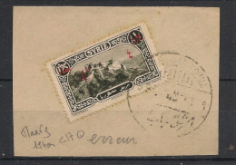 SYRIE - 1928 - N°Maury 194a - 4pi Sur 0,25pi - VARIETE Surcharge. Arabe Monnaie Absente  - Oblitéré Sur Fragment / Used - Gebruikt