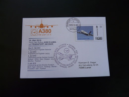 Entier Postal Plusbrief Stationery Taufe Des Airbus A380 Lufthansa 2010 (vol Flight Frankfurt Berlin) - Erst- U. Sonderflugbriefe