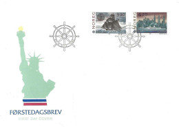 Norge Norway 1992 Europa: 500th Anniversary Of The Discovery Of America  Mi 1096--1097 FDC - Covers & Documents