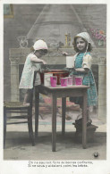 ENFANTS - Deux Fillettes Dans La Cuisine - On Ne Saurait Faire De Bonnes Confitures - Carte Postale Ancienne - Autres & Non Classés