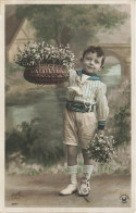ENFANT - Petit Garçon Avec Des Fleurs - Paniers De Fleurs - Tenue De Marin - Carte Postale Ancienne - Altri & Non Classificati