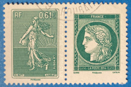 France 2014 : La Lettre Verte A 3 Ans N° 4908 Et 4909 Se Tenant Oblitéré - Used Stamps