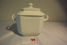 C59 Magnifique Pot Avec Couvercle Blanc - Other & Unclassified