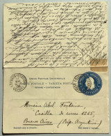 ARGENTINA USED IN BELGIUM „LOUVAIN 1906“6c Blue Postal Stationery Card With Paid Reply Used From „Belgique“(cover Entier - Interi Postali