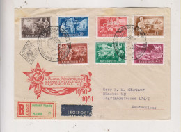 HUNGARY, 1951 BUDAPEST  Registered  FDC Cover To Germany - Cartas & Documentos