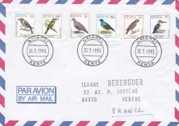 KENYA --1995--Lettre De NAIROBI   Pour VEDENE-84 (France)--timbres  Oiseaux (6 Valeurs)   ...Beau Cachet - Kenia (1963-...)