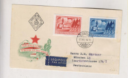 HUNGARY, 1951 BUDAPEST  Registered  FDC Cover To Germany - Briefe U. Dokumente