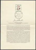 BERLIN 165, Ersttagsblatt ETB 40, Ernst Reuter, 1957 - 1er Día – FDC (hojas)