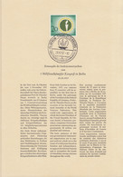 BERLIN 177, Ersttagsblatt ETB 31, Welt-Frontkämpfer-Kongress, 1957 - 1er Día – FDC (hojas)