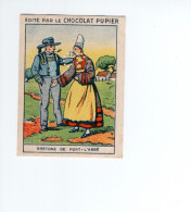 Chromo Bretagne Bretons De Pont-l'Abbé Didactique Au Dos TB Pub: Chocolat Pupier 67  X 50 Mm  2 Scans - Other & Unclassified