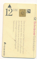 Carte Téléphonique Allemagne 12DM  (motif, état, Etc  Voir Scans)+port - Andere & Zonder Classificatie