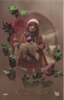 ENFANT - Joyeux Noël - Fillette Avec Un Bonnet De Noël - Carte Postale Ancienne - Altri & Non Classificati