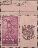 BRAZIL - CENTENARY OF FARRAPOS REVOLUTION (HORSE RIDING REVOLUTIONARY, LILAC RED, 300 RÉIS, W/TAB) 1936 - MH - Neufs