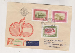 HUNGARY, 1952 BUDAPEST  Registered  FDC Cover To Germany - Storia Postale