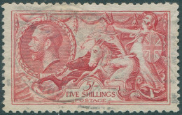 Great Britain 1934 SG451 5/- Bright Rose-red KGV Sea-horses Re-engraved #1 FU - Unclassified