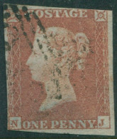 Great Britain 1841 SG8 1d Red QV Blued Paper **NJ Imperf FU - Ohne Zuordnung
