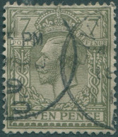 Great Britain 1912 SG387 7d Olive KGV FU - Unclassified