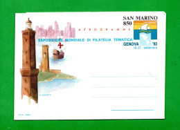 S.Marino **- 1992 - Aerogramma -  GENOVA 92  A 16 - Enteros Postales