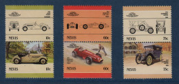 Nevis, YV , Mi, 348 à 353, SG, 360 à 365, Adler, Maserati, Oldsmobile, - Anguilla (1968-...)
