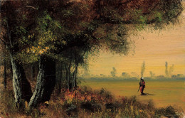 ART - Tableau - Un Garde à La Lisière De La Forêt - Dos Non Divisé - Carte Postale Ancienne - Pintura & Cuadros