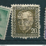 N° 822 George C Marshall USA Etats-Unis (1966) Oblitéré Stamp Etats Unis Timbre D'Amérique - Gebraucht