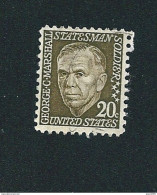 N° 822 George C Marshall USA Etats-Unis (1966) Oblitéré Stamp Etats Unis Timbre D'Amérique - Gebraucht