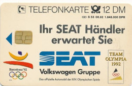 Carte Téléphonique Allemagne 12DM  (motif, état, Etc  Voir Scans)+port - S-Reeksen : Loketten Met Reclame Van Derden