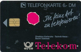 Carte Téléphonique Allemagne 6DM  (motif, état, Etc  Voir Scans)+port - A + AD-Reeks :  Advertenties Van D. Telekom AG