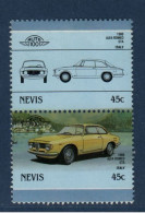 Nevis, YV , Mi, 400, 401, SG 413, 414, Alfa Romeo "GTA", 1966, - Anguilla (1968-...)