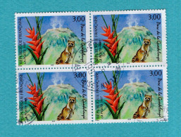 Timbres France 1997 / Parc De La Guadeloupe  N° 3055 / Oblitérés Bloc De 4  TBE - Used Stamps