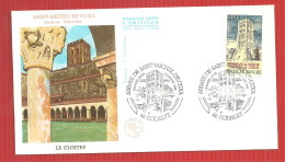 FDC ABBAYE DE SAINT MICHEL DE CUXA  6 7 1985 - Abdijen En Kloosters