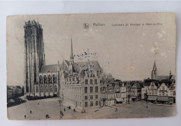 Malines, Mechelen, Cathédrale St. Rombaut Et Hotel-de-Ville, Deutsche Feldpost, 1915 - Malines