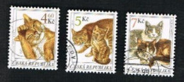 REP. CECA (CZECH REPUBLIC) - SG 224.226  - 1999 CATS (COMPLET SET OF 3)  -   USED - Sonstige & Ohne Zuordnung