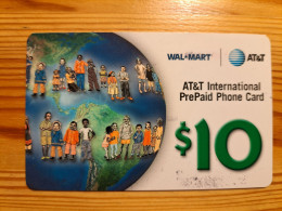 Prepaid Phonecard USA, AT&T - Earth, Map - AT&T