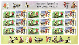 India 2006 INDIA CYPRUS JOINT SHEETLET MNH As Per Scan - Emissions Communes