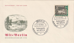 ALLEMAGNE BERLIN GERMANY 207 FDC ETB Grunewaldsee Um 1790 Alt Berlin 7.12.1962 - 1948-1970