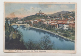 TORINO ,il Fiume Po E Veduta Del Monte CAppuccini  - Cartolina V 1955 - 1126 - Tarjetas Panorámicas