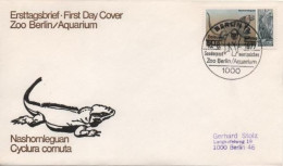 ALLEMAGNE BERLIN GERMANY 517 FDC ETB Zoo Berlin Aquarium Nashornleguan 10.8.1977 - 1971-1980