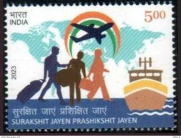 India 2023 'Surakshit Jayen Prashikshit Jayen' MNH As Per Scan - Neufs