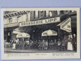 Carte Photo , Brasserie Lipp  Bd St Germain , Choucroute - Cafés, Hôtels, Restaurants