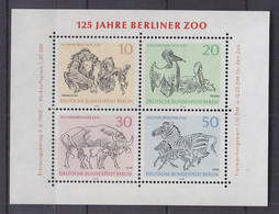 BERLIN Block 2, Postfrisch **, 125 Jahre Berliner Zoo 1969 - Blocks & Kleinbögen