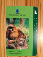 Phonecard Indonesia - Monkey - Indonésie