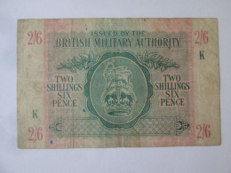 British Military Authority 2 Shillings  6 Pence 1943 Banknote See Pictures - British Troepen & Speciale Documenten