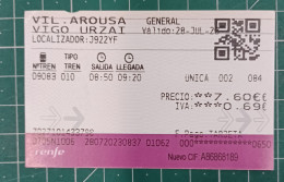 SPAIN BUS TICKET BARCELONA - Europa